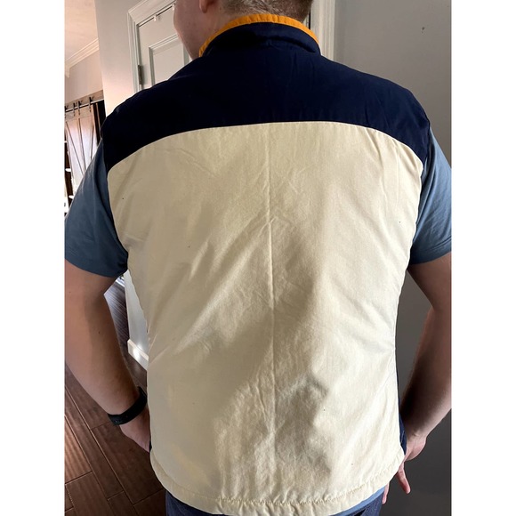 NIKE Vintage Reversible Quilted Vest in White/Orange in Men's Size Medium - Picture 14 of 16